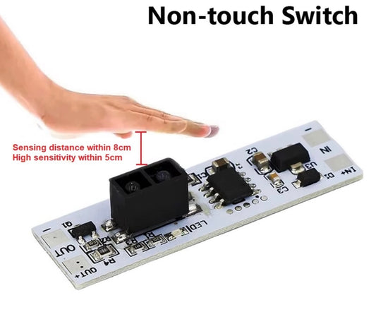 Hand Sweep Switch 3A 5V-12V-24V 72W Hand Wave Scan Sensor Switch ON/OFF مستشعر مسح يدوي