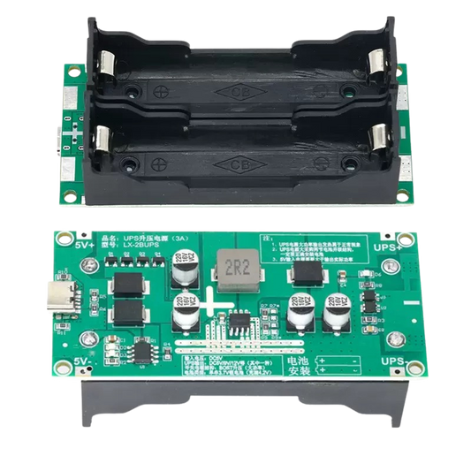 Type-C 15W 3A 18650 Lithium Battery Charger Module Step Up 3.7V To 12V Fast Charge UPS Power Supply شحن و تفريغ و رافع جهد