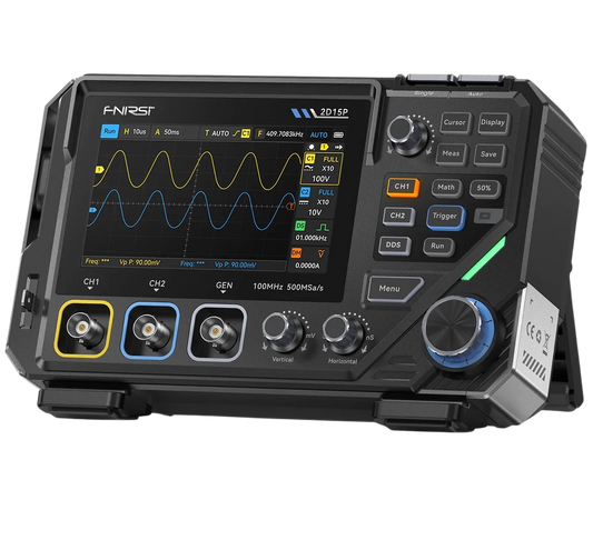 FNIRSI® 2D15P 3-In-1 Benchtop 2CH 100MHz Phosphor Oscilloscope Multimeter
