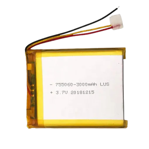 3.7V 3000mAh 755060 Lithium Battery بطارية ليثيوم