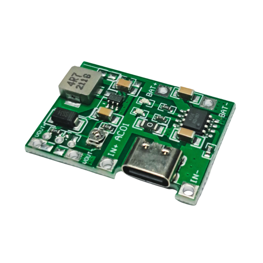 18650 DC-DC Step up 3.7V To 4V-18V 2A + Charge/Discharge Module Type-C رافع جهد و شاحن ليثيوم