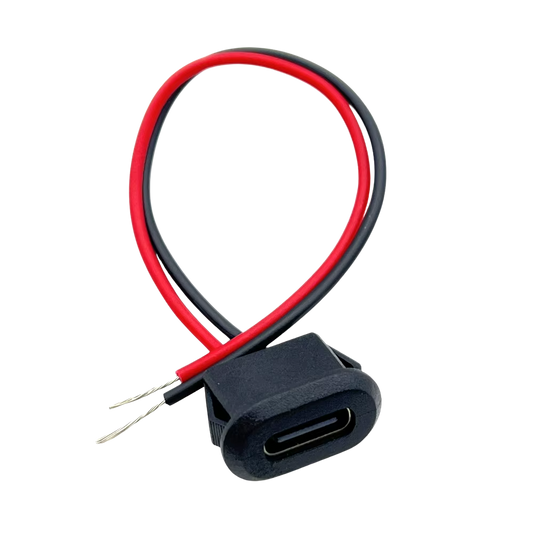 USB 3.1 Connector Type-C Waterproof 2Pin 10cm Female Socket Wire