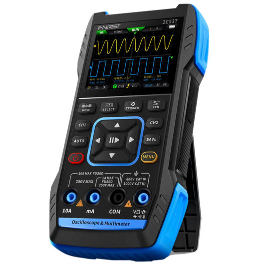 FNIRSI® 2C53T 50MHz 250MS/ S Handheld 3in1 Oscilloscope Multimeter Signal Generator