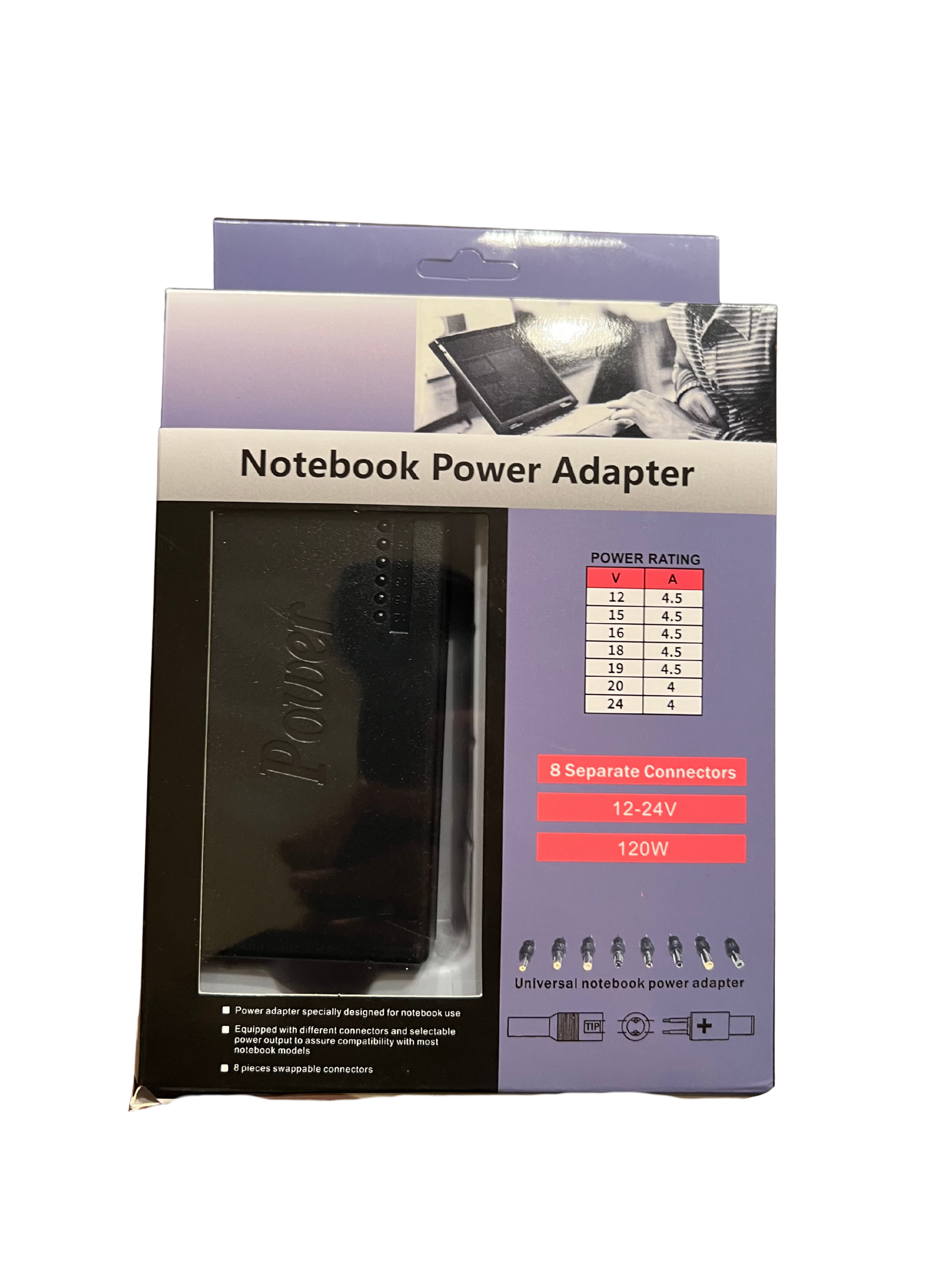 Universal Laptop Power Adapter 120W 12V-24V محول متعدد