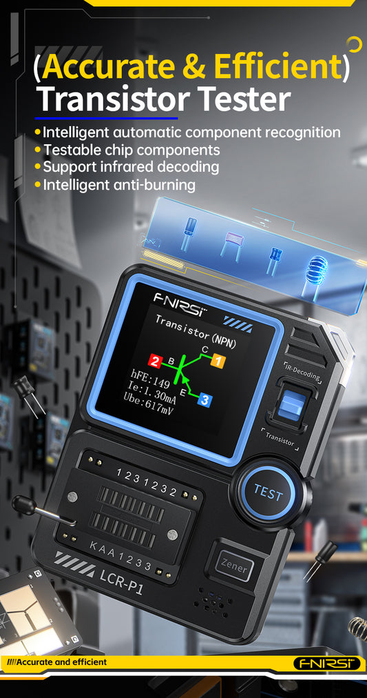 FNIRSI® LCR-P1 Multifunction Transistor Capacitor Tester