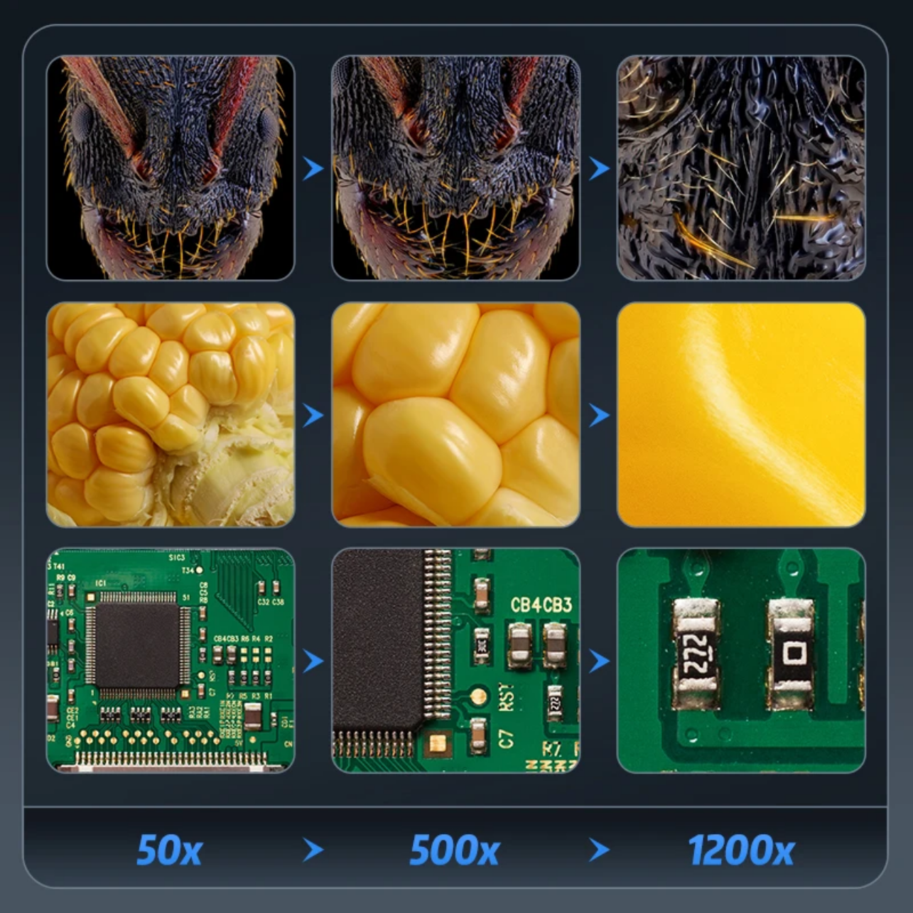Digital Microscope 330H 7-Inch 50X-1200X with HDMI مكبر ديجيتال