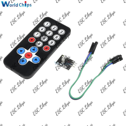 HX1838 IR remote transmitter + receiver module