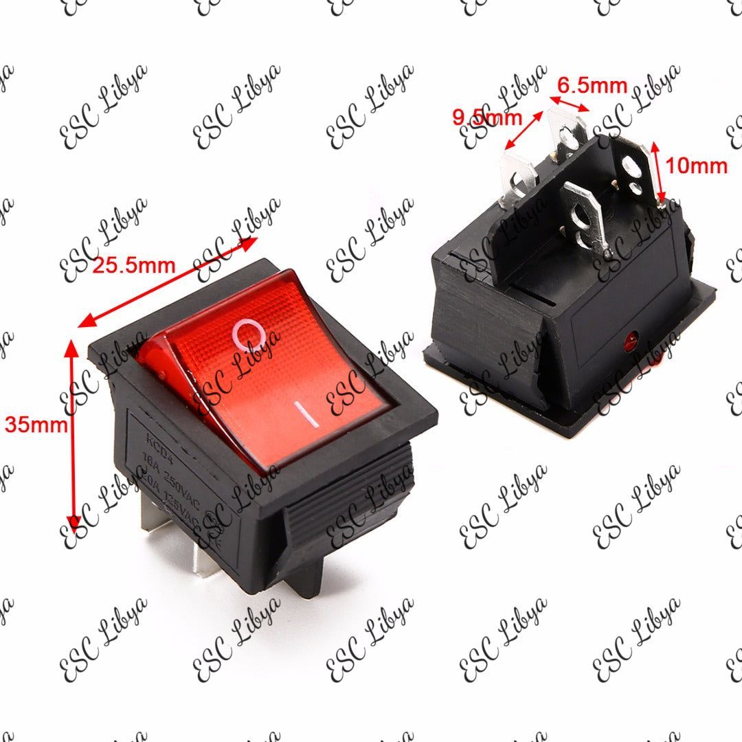 On-Off Switch 16A 250v مفتاح أون-أوف حراري كوشة