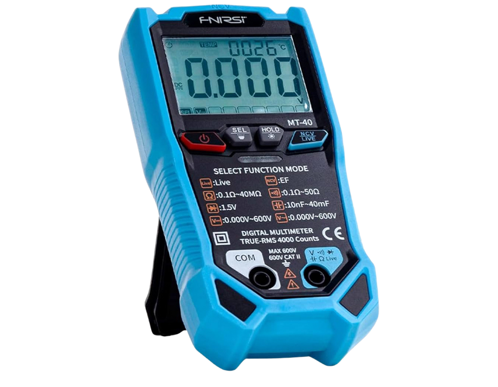 FNIRSI® MT-40 Smart Digital Multimeter 4000 Counts True RMS AC DC Voltage 600V Capacitance Ohm Hz NCV Live Wire Test Auto Range