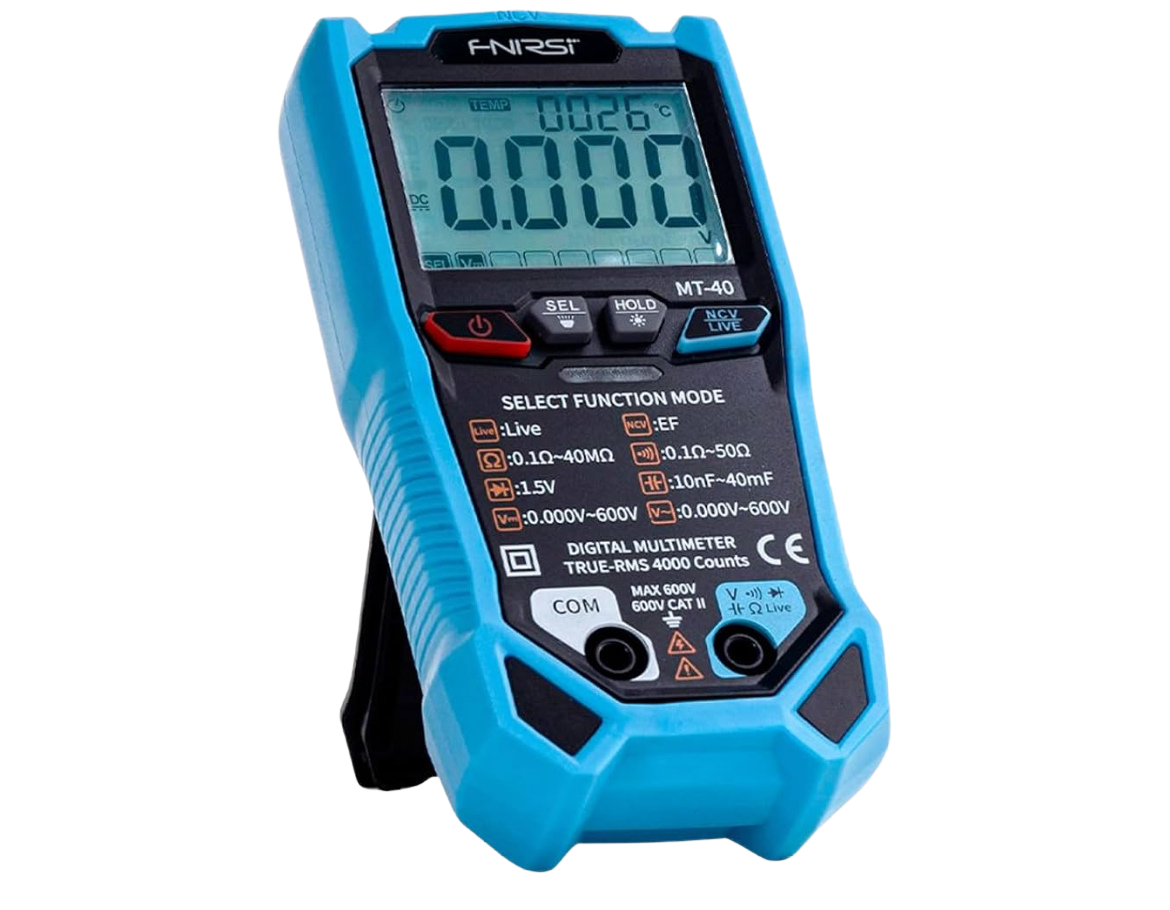 FNIRSI® MT-40 Smart Digital Multimeter 4000 Counts True RMS AC DC Voltage 600V Capacitance Ohm Hz NCV Live Wire Test Auto Range