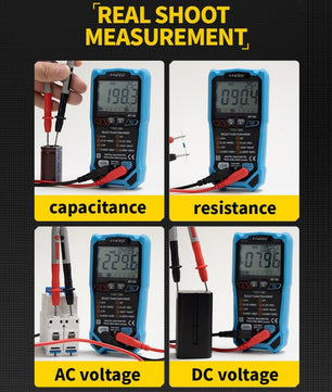 FNIRSI® MT-40 Smart Digital Multimeter 4000 Counts True RMS AC DC Voltage 600V Capacitance Ohm Hz NCV Live Wire Test Auto Range