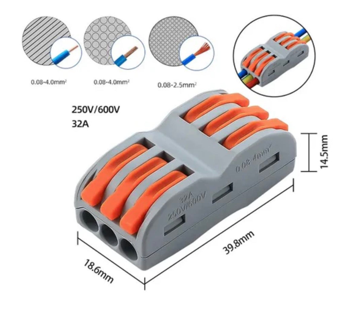 Fast Wire Connector 1/2/3/4 Wires AWG28-12