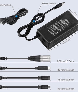 42V 2A Fast Battery Charger with Cooling System for 36V Lithium Battery
5 Plugs Universal Replacement Charger