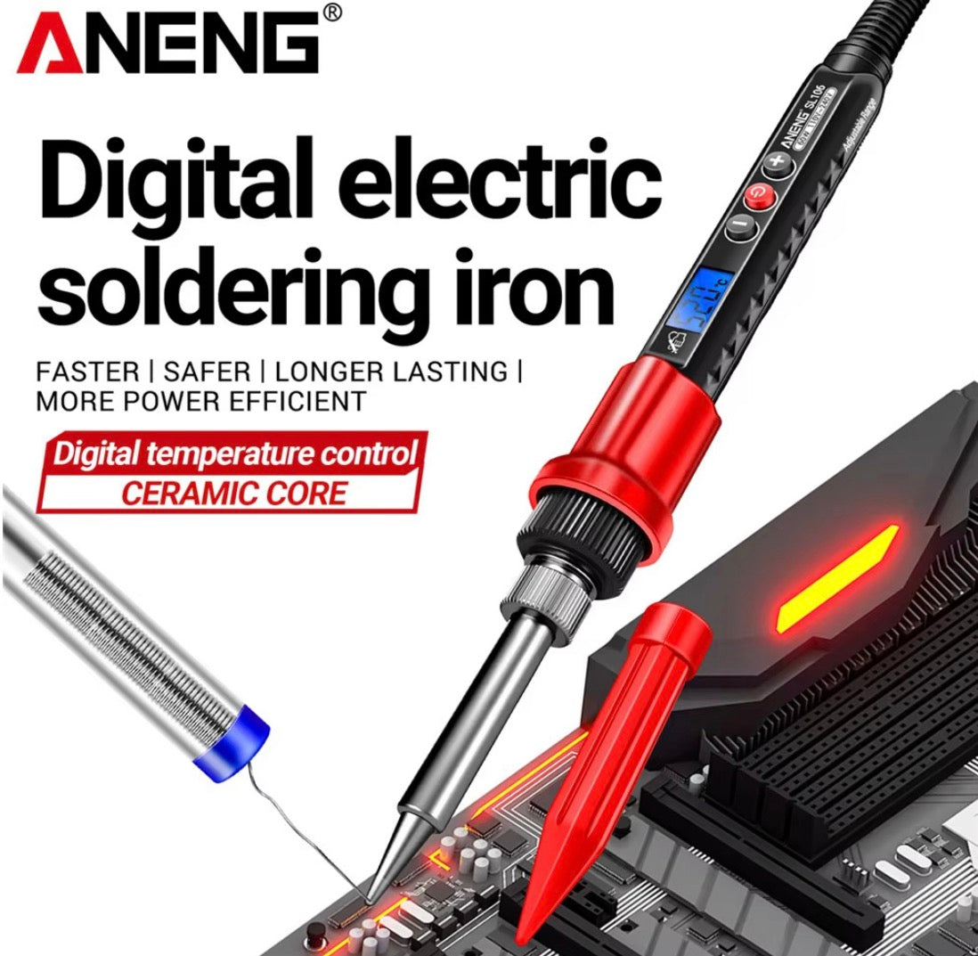 ANENG SL106 Electric Soldering Iron 60W Adjustable Temperature 180℃-520℃
