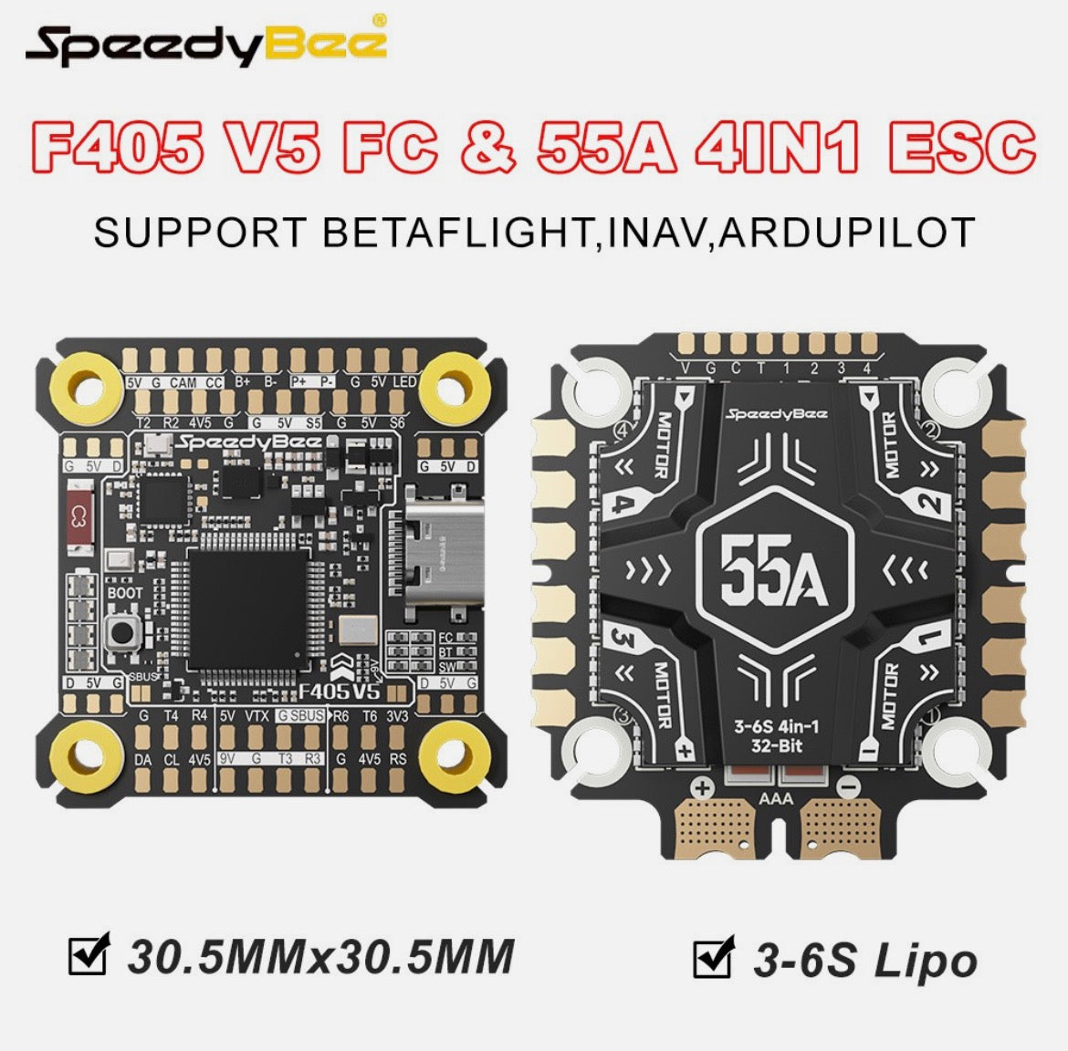SpeedyBee F405 V5 Stack /Flight Controller/ 55A ESC 4in1 For RC FPV Racing Drone