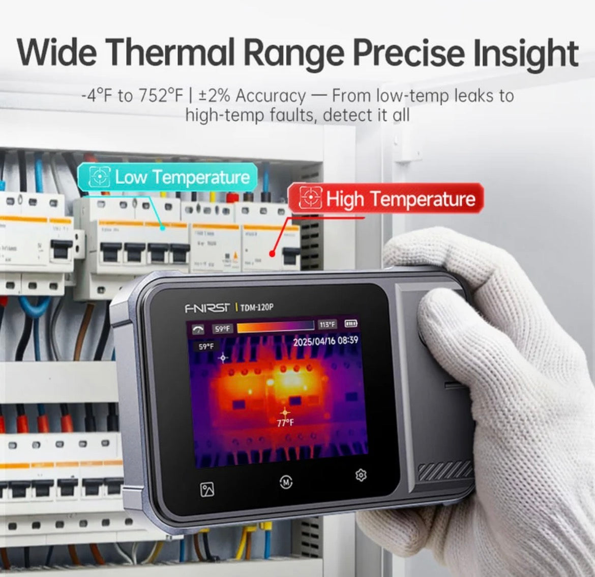 FNIRSI® TDM-120P Thermal Imaging + Multimeter كميرا حرارية