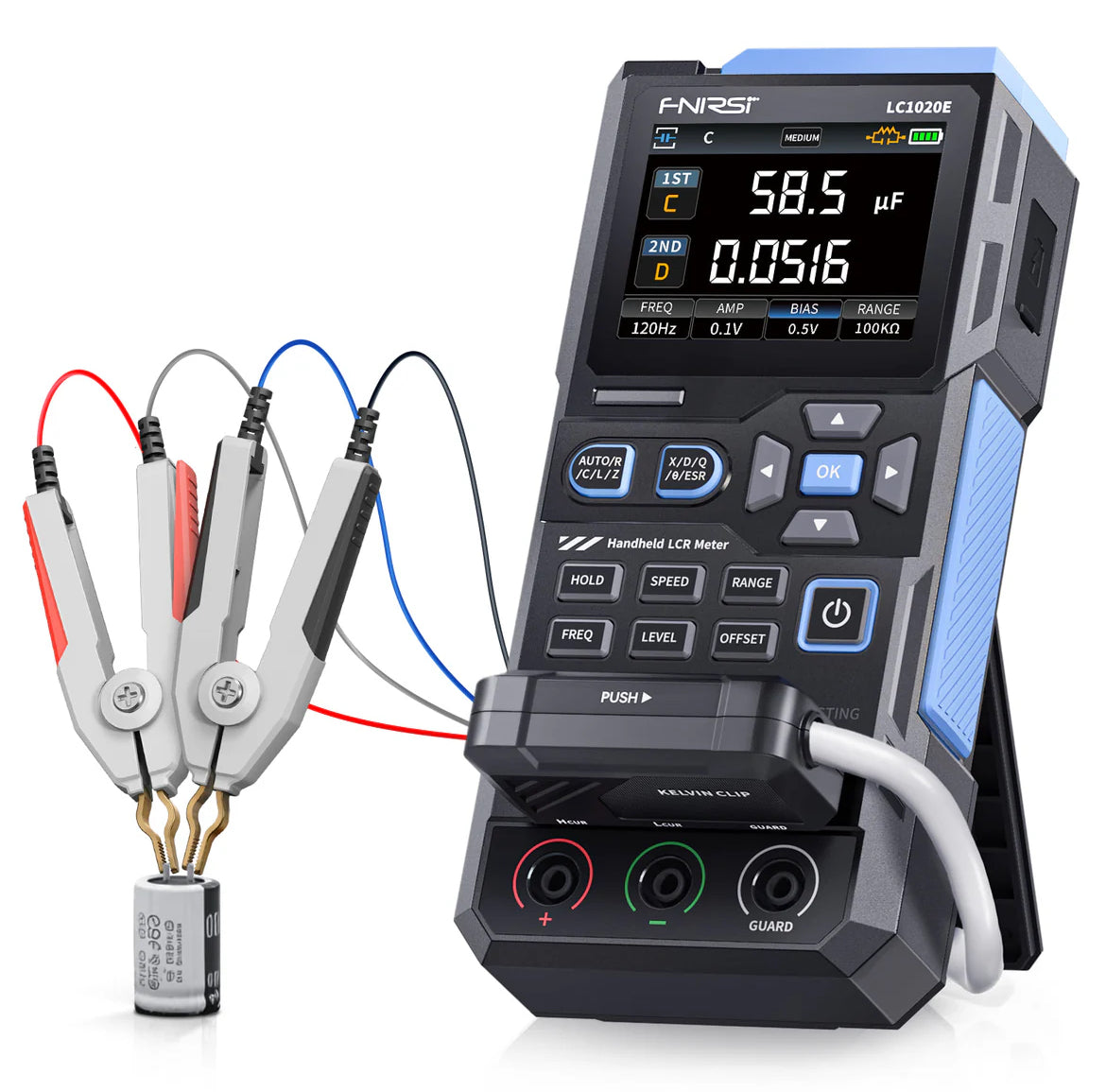 FNIRSI® LC1020E High Precision Handheld Digital Bridge LCR ESR Tester