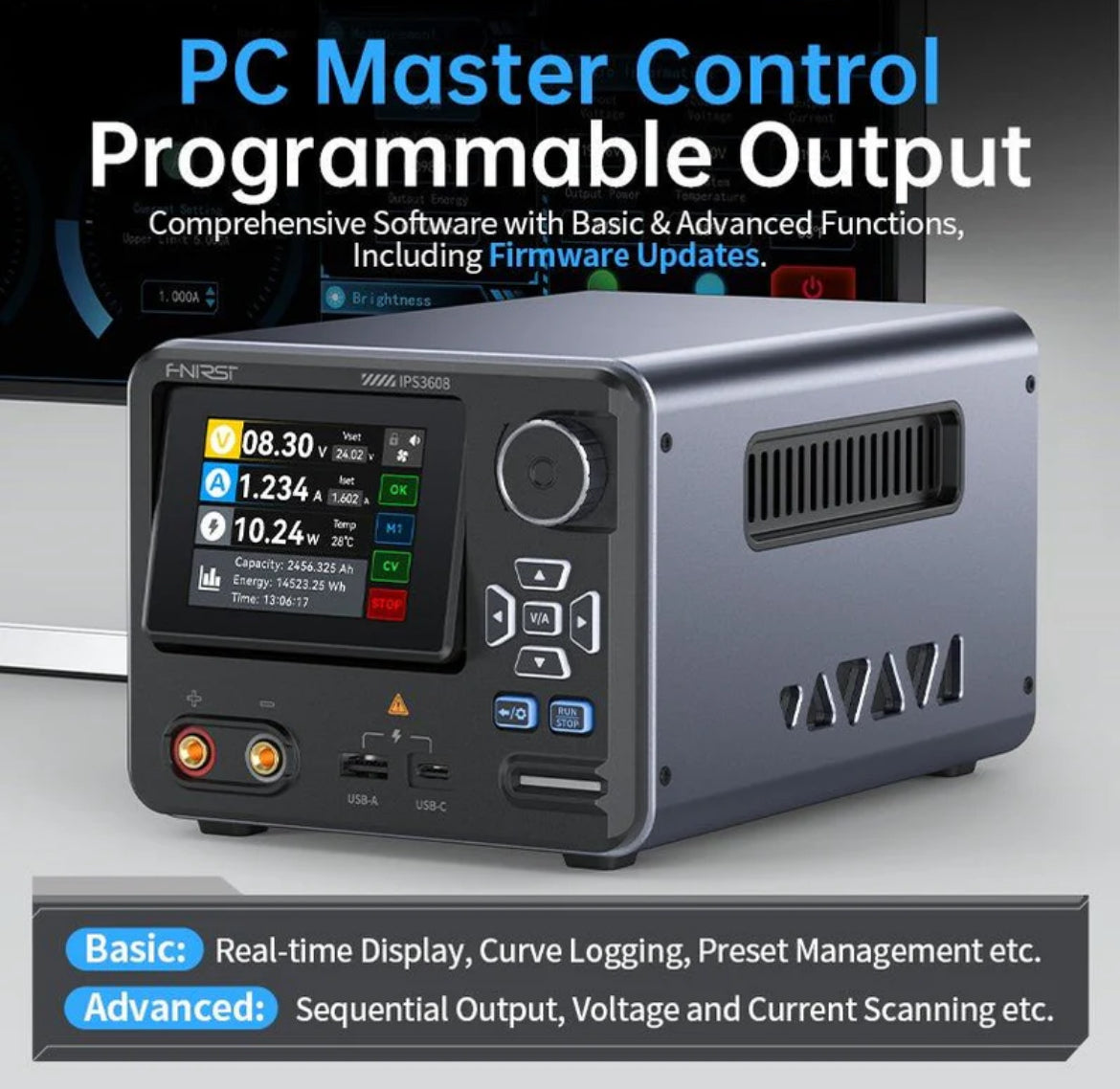 FNIRSI® IPS3608 AC-DC 0-36V 0-8A Intelligent Digital Control Power Supply