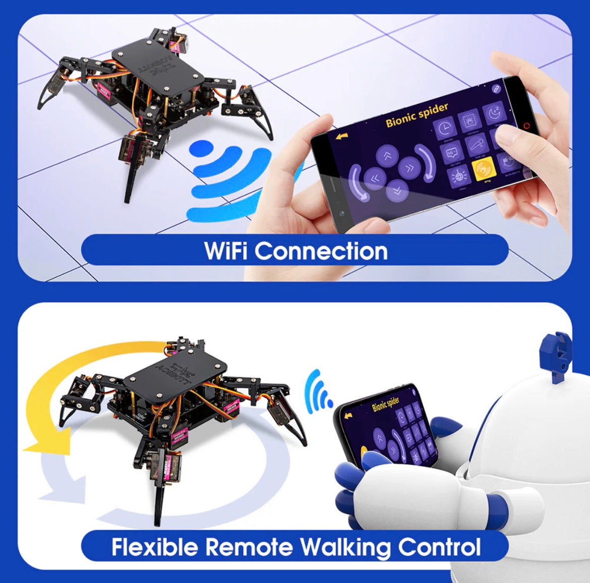 ACEBOTT QD020 ESP8266 Quadruped Bionic Spider Robot kit