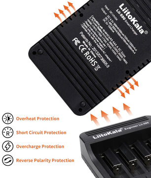 LiitoKala Lii-500 Smart Battery Charger Capacity Tester for Li-ion LiPo Ni-MH NiCd AA AAA 18650 26650 14500 شاحن بطاريات رباعي