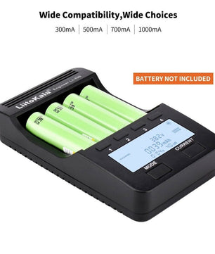 LiitoKala Lii-500 Smart Battery Charger Capacity Tester for Li-ion LiPo Ni-MH NiCd AA AAA 18650 26650 14500 شاحن بطاريات رباعي