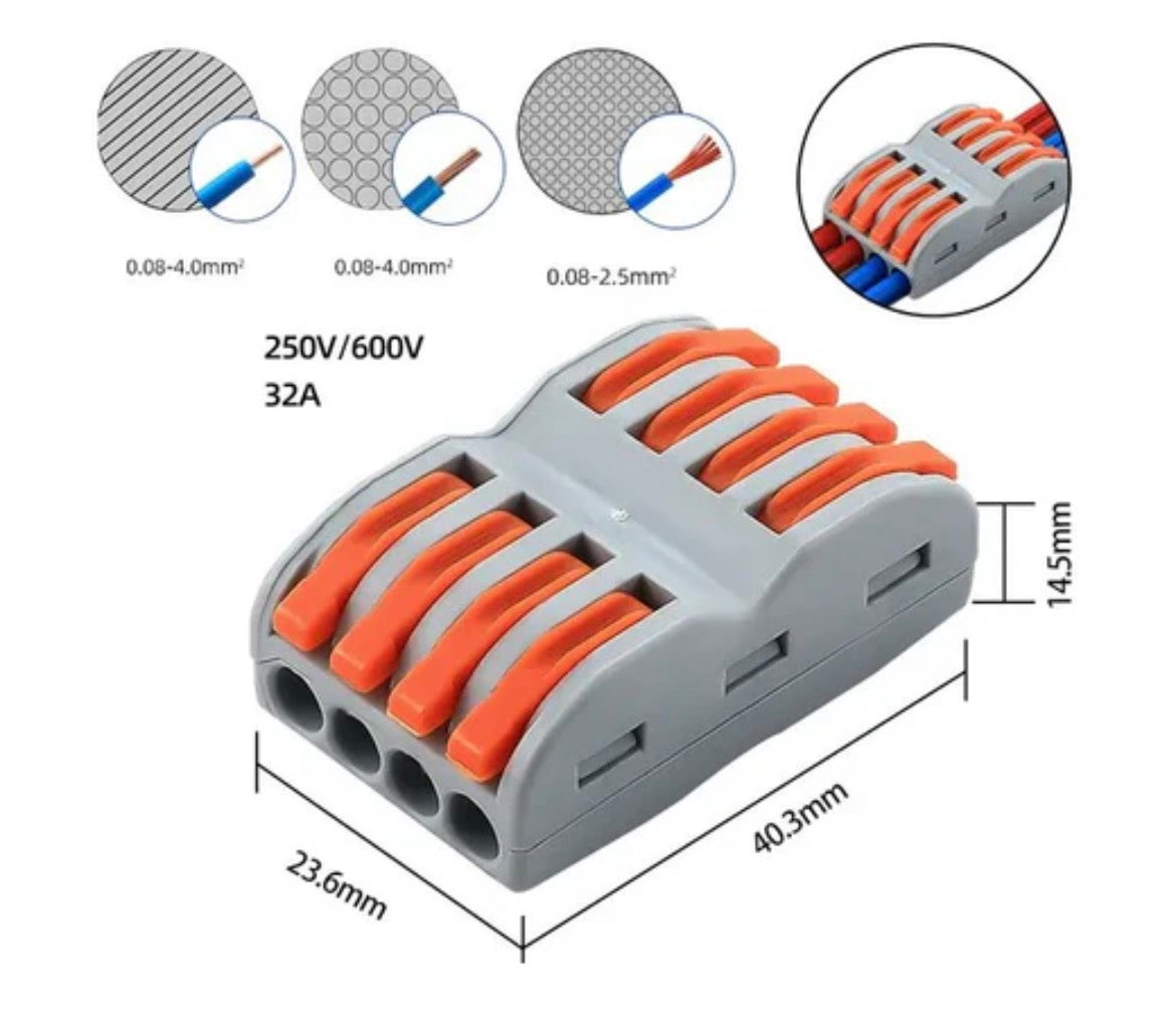 Fast Wire Connector 1/2/3/4 Wires AWG28-12