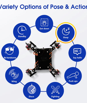 ACEBOTT QD020 ESP8266 Quadruped Bionic Spider Robot kit