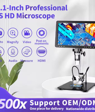 DM12 10.1-Inch 50X-1500X HDMI Digital Microscope IPS Screen 20MP مكبر ديجيتال