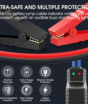 Portable Car Battery Jump Starter with Air Compressor, 1000A 150PSI Peak Jump Starter Battery Pack, 12V Jumper Starter Box باور بانك بطارية سيارة + كمبرسوري هواء