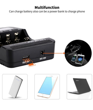 LiitoKala Lii-500 Smart Battery Charger Capacity Tester for Li-ion LiPo Ni-MH NiCd AA AAA 18650 26650 14500 شاحن بطاريات رباعي