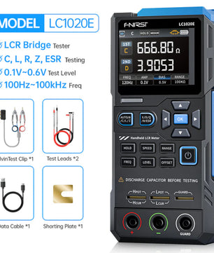 FNIRSI® LC1020E High Precision Handheld Digital Bridge LCR ESR Tester