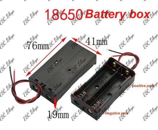 2x 18650 3.7V Parallel Battery Holder حاملة بطاريات زوجية متوازي