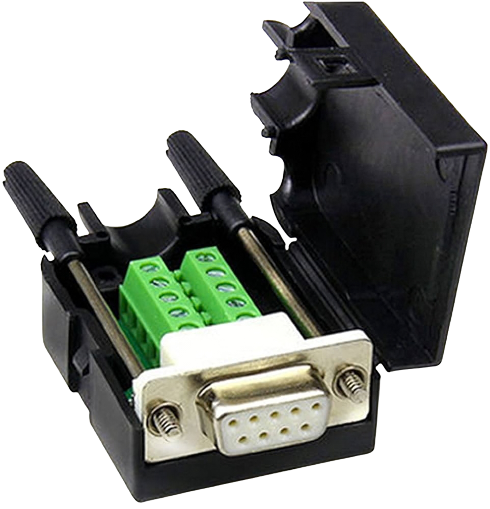 DB9 Screw Terminal To RS232 9-Pin with Shell