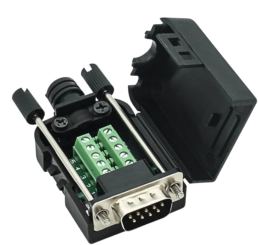 DB9 Screw Terminal To RS232 9-Pin with Shell