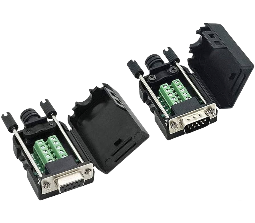 DB9 Screw Terminal To RS232 9-Pin with Shell