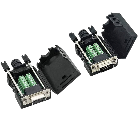 DB9 Screw Terminal To RS232 9-Pin with Shell