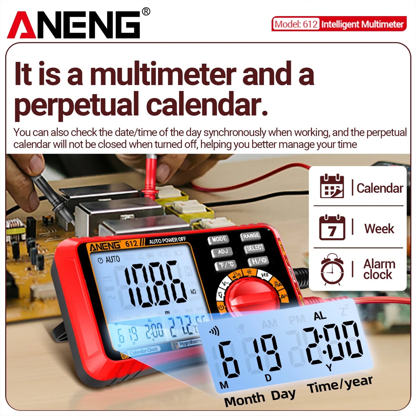 Aneng 612 Smart Digital Multimeter جهاز قياس سمارت