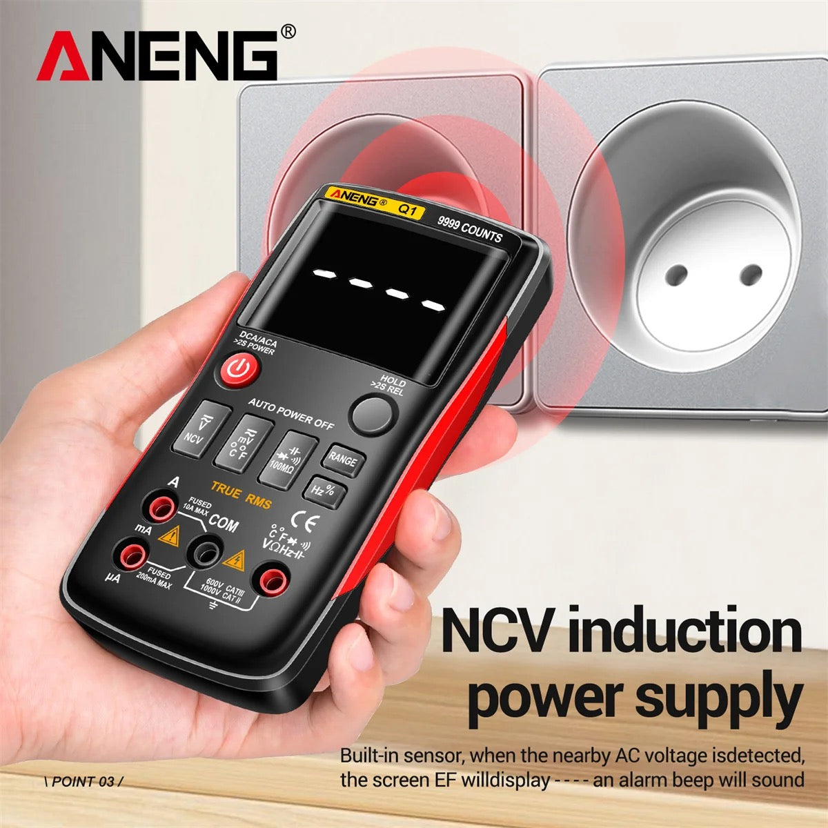 ANENG Q1 Digital Multimeter 9999 Counts