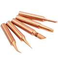 5 Pieces Mixed Soldering Iron Pure Copper Tips Set 900M I+SI+K+3.2D+2C سيرية رأس كاوية نحاس صافي