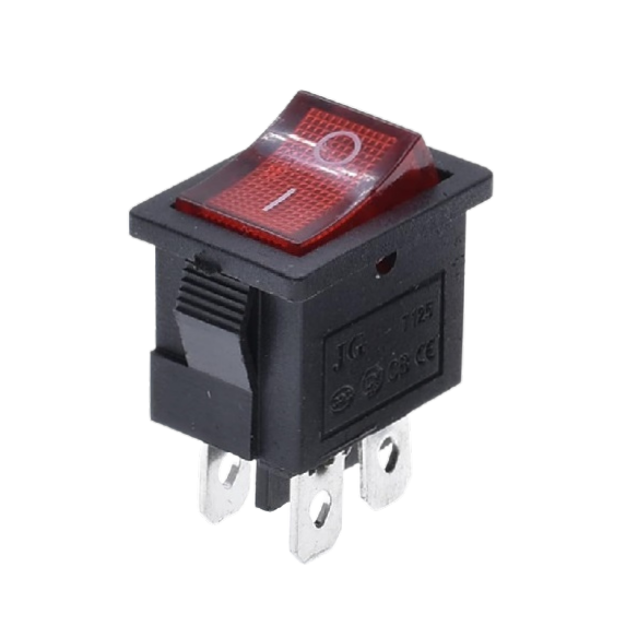KCD1-104 Rocker Switch 6A 250VAC 4Pin ON-OFF