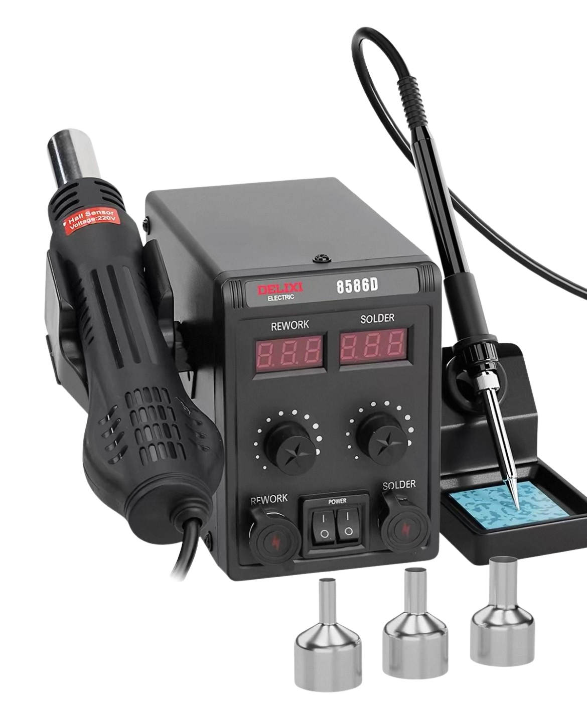 DELIXI 8586D 500W 2IN1 SMD Rework Station