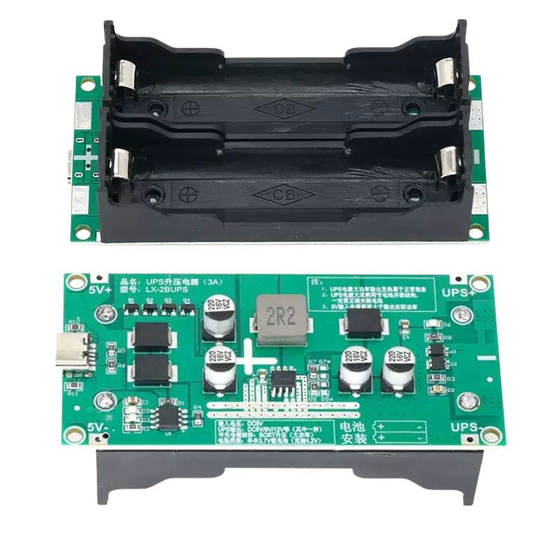 Type-C 15W 3A 18650 Lithium Battery Charger Module DC-DC Step Up Booster 3.7V To 12V Fast Charge UPS Power Supply Converter 12V شحن و تفريغ و رافع جهد