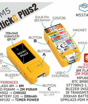 M5StickC Plus2 ESP32-Pico Mini Iot Development Kit
