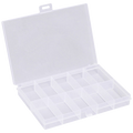 13*9*1.8cm Transparent Plastic Box 10 Grid بوكس بلاستيك