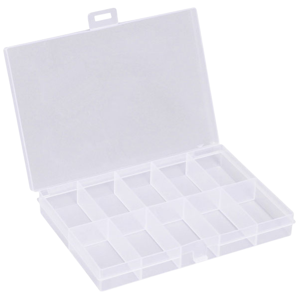 13*9*1.8cm Transparent Plastic Box 10 Grid بوكس بلاستيك