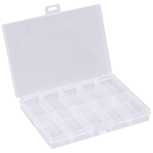 13*9*1.8cm Transparent Plastic Box 10 Grid بوكس بلاستيك
