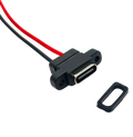 USB 3.1 Connector Type-C Waterproof 2Pin Female Socket Wire