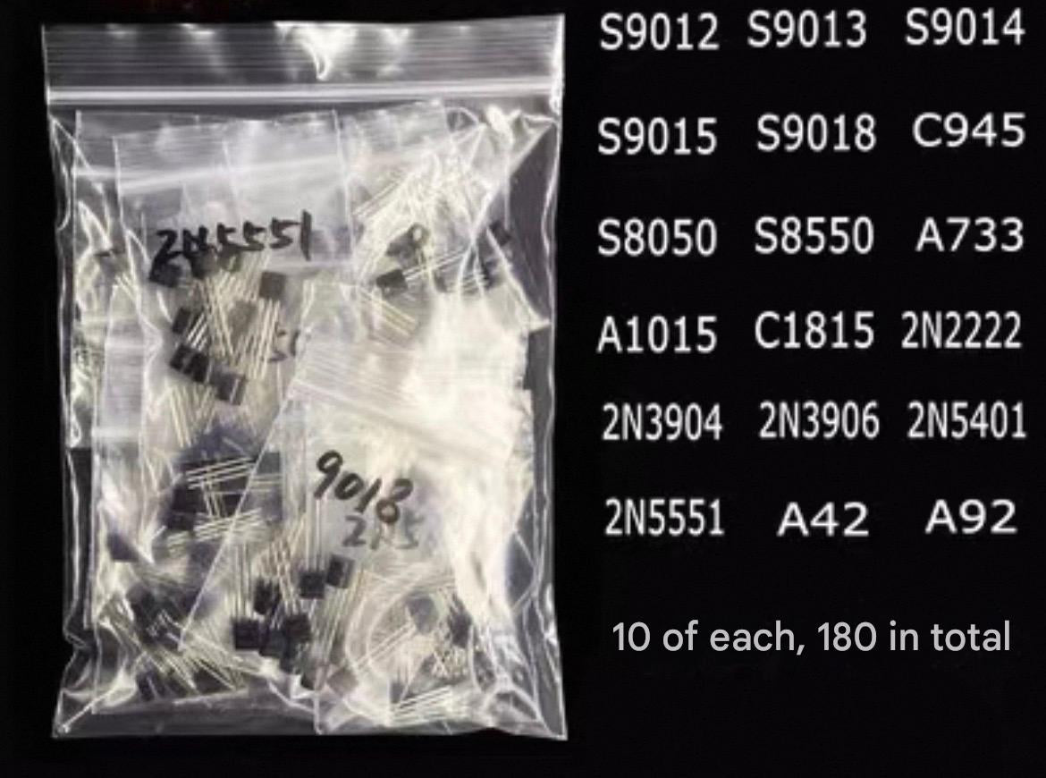 180pcs Transistors Kit