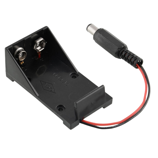 9V battery Holder with DC Plug حاملة بطارية مع فيشة