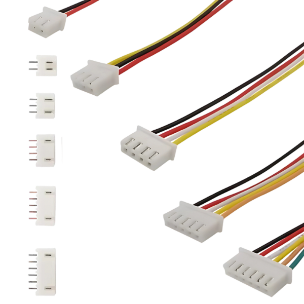 XH2.54-2/3/4/5/6/8/10Pins Male + Female Connectors وصلات ذكر و انثى